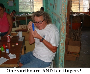 One surfboard AND ten fingers. What a deal!